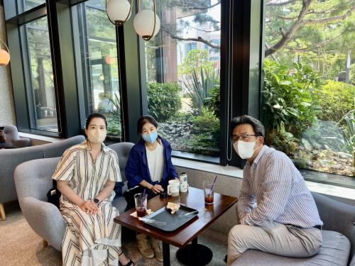 학과 교수님들 박람회 후기 미팅.