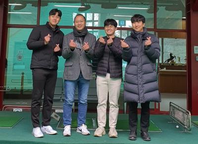 골프학전공 홍보 촬영 현장
