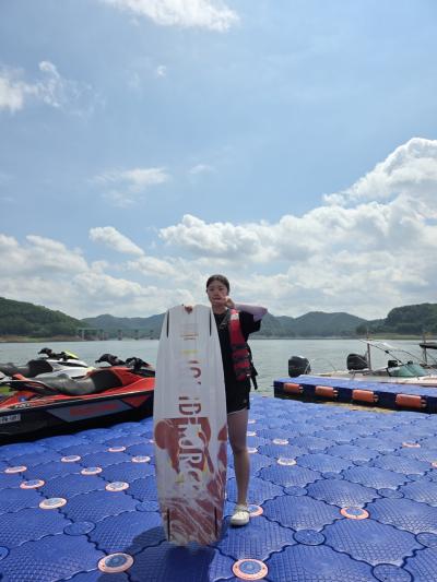 수상스키, 웨이크보드 참가자 멋진 포즈~